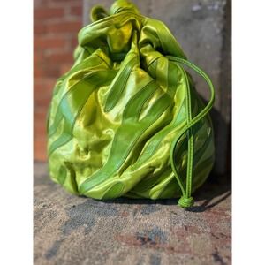 Green Bucket Leather Purse
